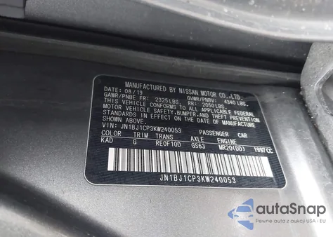 2019 Nissan Rogue Sport S from USA, damaged, VIN JN1BJ1CP3KW240053
